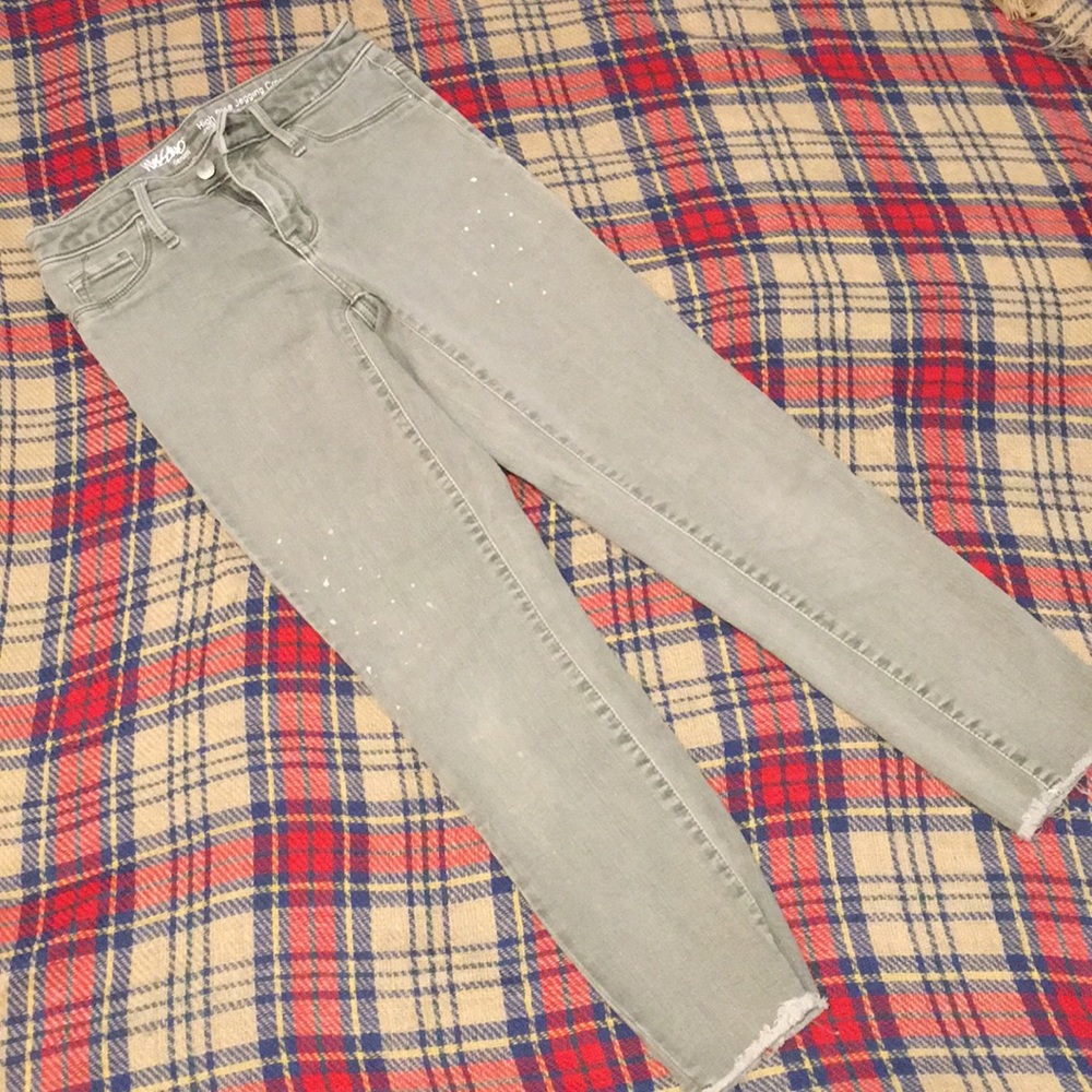 Denim high rise jeggings
